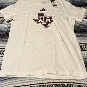 Adidas White Texas A&M T-Shirt